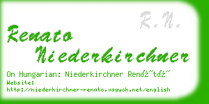 renato niederkirchner business card